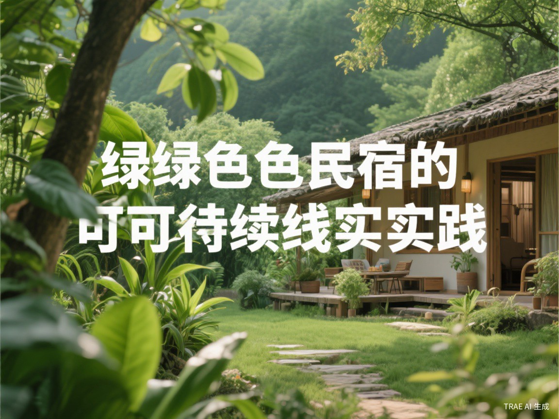 绿色环保民宿不是一句口号，真正的可持续要落到细节里