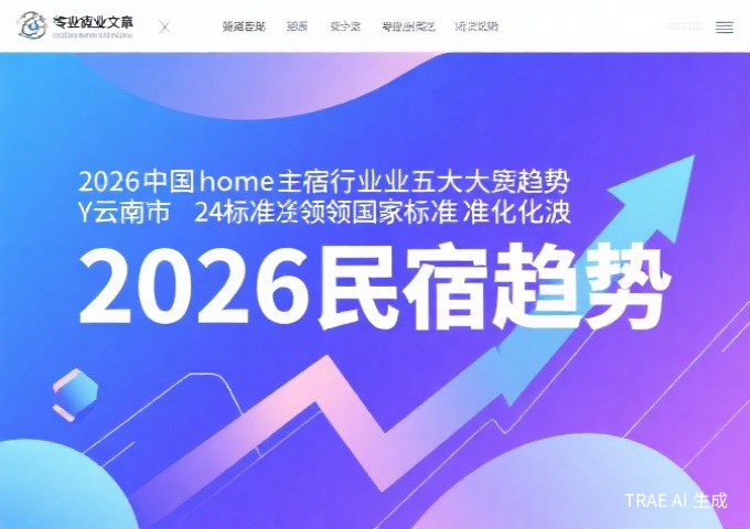 2026中国民宿行业五大趋势云南24项标准如何引领全国民宿标准化浪潮