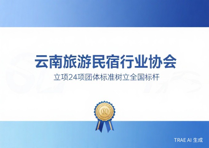 云南省旅游民宿行业协会立项24项团体标准为中国民宿行业标准化树立全国标杆